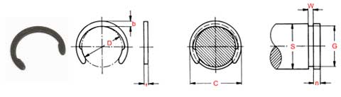 Types Of Circlip, Different types of Circlip