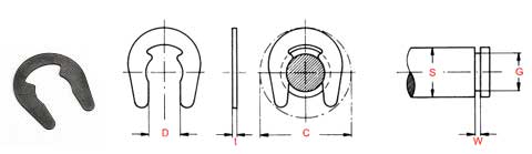 U type Circlip